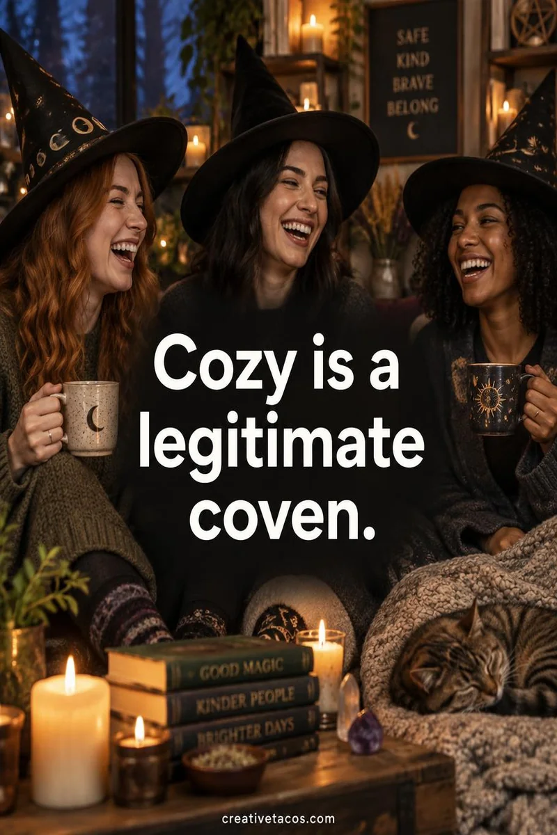 Quote card: Cozy is a legitimate coven.