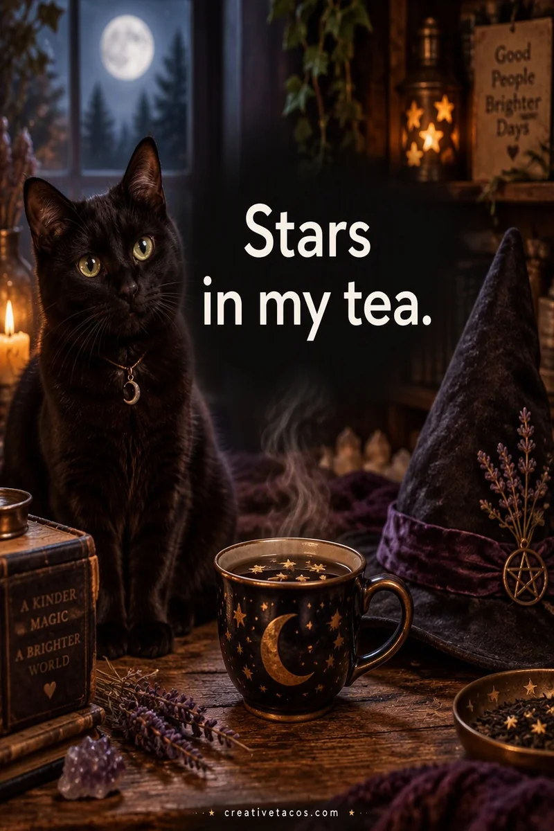 Quote card: Stars in my tea.